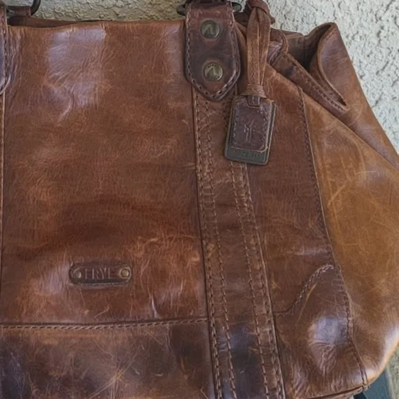 Frye Melissa Tote Cognac Leather Bag - Picture 4 of 5